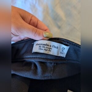 Abercrombie Vegan Leather 90s Straight Pants, 6/28